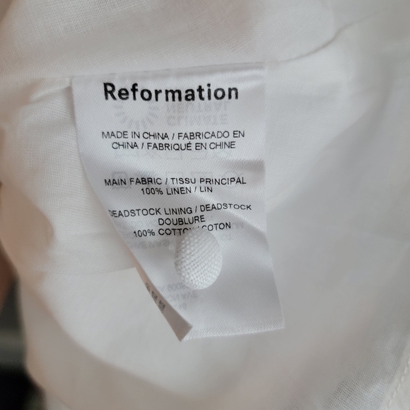 Reformation Bucatini Dress in White NEW - Picture 9 of 14